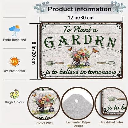 Bestylez Gardening Gifts To Plant A GARDRN Vintage Gardening Signs for Home GARDRN Greenhouse Living Room Bedroom Yard Outdoor Decor 8X12 Inch (3377) , since the in hand item is showing GARDRN
