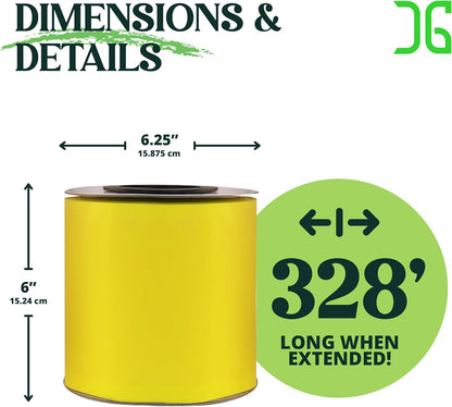Catchmaster GRO XL AG Roll 4PK, Double Sided Adhesive Fly Tape Strips, Fungus Gnat Sticky Trap for Greenhouse, Garden, Nursery, Pest Control Gardening Supplies, Pet Safe Insect Trap, 328' x 6'' Yellow