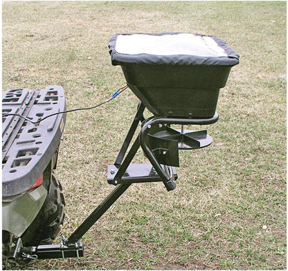 Guide Gear UTV/ATV Receiver Mount Broadcast Spreader Seeder, 80 Pound Capacity, Lawn and Garden Seed Spreaders, 12-Volt, with Rain Cover