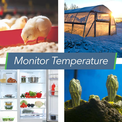 HT.w Smart Temperature Sensor & Humidity Sensor - Bluetooth Thermometer & Hygrometer with App Monitoring - Water Resistant Temperature & Humidity Monitor for RV, Basement, Fridge (2 Pack)