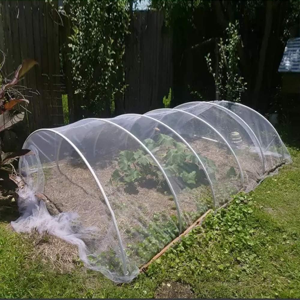 Agfabric Garden Netting 4'x10' Insect Pest Barrier Bird Netting for Garden Protection,Row Cover Mesh Netting for Vegetables Fruit Trees and Plants,White