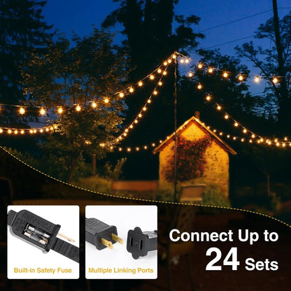ZJOJO 200FT Outdoor String Lights, G40 Globe Outdoor Lights with 60 Shatterproof LED Bulbs 2700K, IP65 Waterproof Patio Light String Lights for Outside Backyard Porch Party