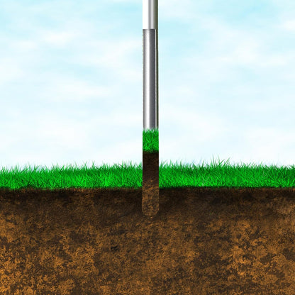 36 Inch Soil Sampler Probe, Stainless Steel Soil Sampling Tube Soil Core Sample Bags Soil Probe Tester, T-Handle Soil Test Kits Soil Probe with Foot Pedal for Plant Digger Garden Lawn Farm