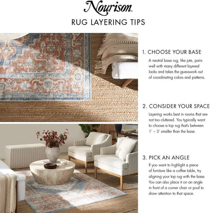 Nourison Home Home Positano 6' Runner Fabric Terracotta Area Rug