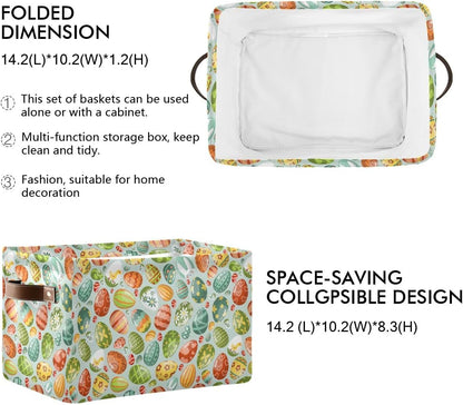 Easter Egg Rectangular Storage Basket Organizer Bin Shelf Baskets For Clothes Gifts For Home Office Dorm