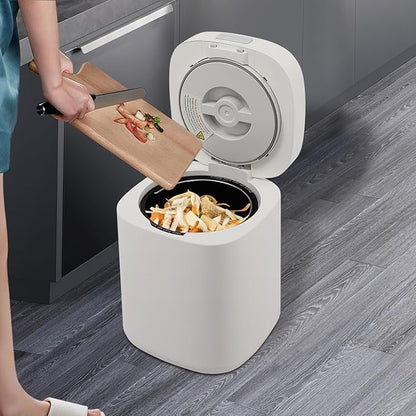 Electric Food Composter 2.5L Capacity, 500W Heating Power Kitchen Compost Bin with 3 Working Modes (Quick/Standard/Ferment), Odorless and Quiet Operation for Apartment Home Use (White)