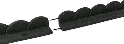 Playsafer L Shaped Flexible Rubber Scalloped Edger for Lawns Landscaping and Playground | Easy No Dig Installation| 4' Long (1, Dark Gray)