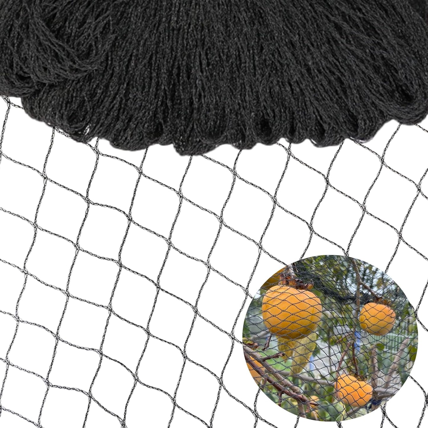 10x50ft Bird Netting for Garden Woven Mesh Garden Netting for Plants, Vegetable, Fruit Trees, Blueberry Bushes, Strawberries Against Birds, Deer, Squirrels and Other Animals