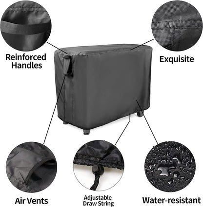 55in Prep Table Cover, Outdoor Bar Table Cover Waterproof Stainless Steel Table Cover Portable Cooler Cart Covering Patio Storage Cabinet Covers