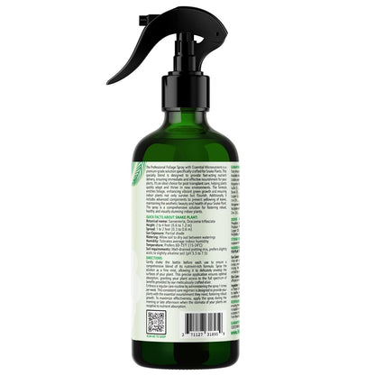 Professional Foliar Plant Spray with Essential Micronutrients 3-1-2 for Snake Plants, Dracaena trifasciata, Sansevieria - Liquid Fertilizer - Plant Food - Plant Shine - Plant Care (16 OZ)