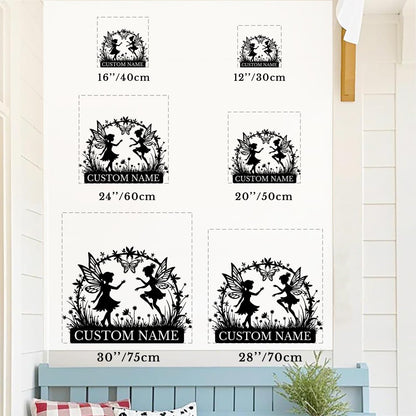 Custom Butterfly Metal Sign,Personalized Butterfly House Number Signs,Personalized Gardener Name Sign,Garden Patio Wall Decor (Style-2)