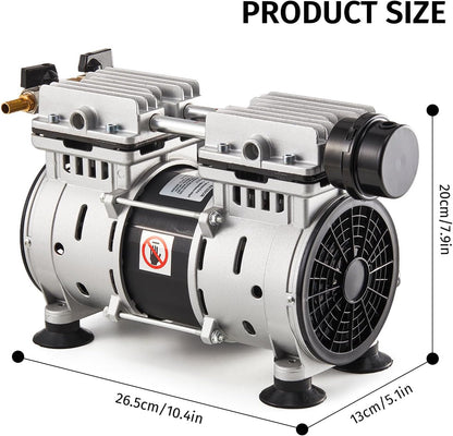 Pond & Lake Aeration System,Pond Aerator Pump,550W Power 5.2CFM for Up to 3 Acre with Timer,3/4 HP Compressor (NO Diffusers, 1)
