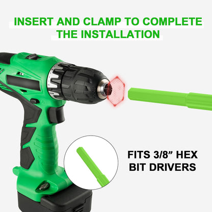SYITCUN Auger Drill Bit for Planting - 1.6" X 16.5" Heavy-Duty Garden Spiral Drill Bit - Bulb Planter Tool & Post Hole Digger - 3/8" Hex Drive Drill