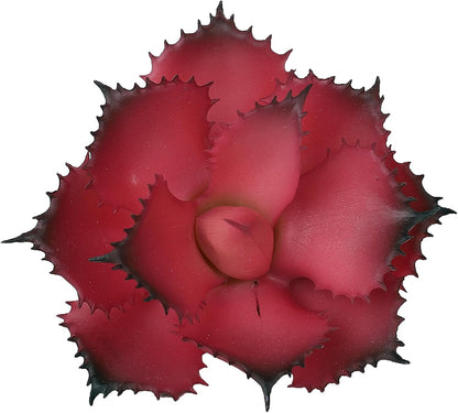 Duovlo Artificial Succulent Plant 5.15 Inch Faux Succulents Agave potatorum Flower Arrangement Craft Wall DIY Materials,Pack of 2 (Rose)