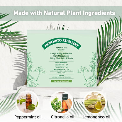 Mosquito Repellent, Peppermint Oil to Repel Mosquito, Ticks, Gnats and Pest, Insect Repellent for Indoor and Outdoor, 4 Packs
