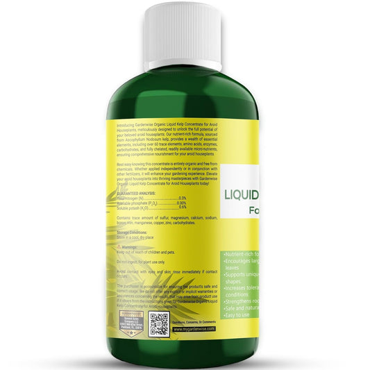 Organic Premium Seaweed Fertilizer - Liquid Kelp Plant Food for Aroid Houseplants: Monstera, Philodendron, Pothos, ZZ Plant, Dieffenbachia, Alocasia, Caladium (16 OZ)