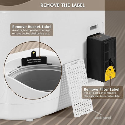 Airthereal Bundle | Revive Electric Kitchen Composter White and 1 Spare Bucket + Lid, 2.5L Capacity with SHARKSDEN® Tri-Blade, Turn Food Waste and Scraps into Dry Compost Fertilizer