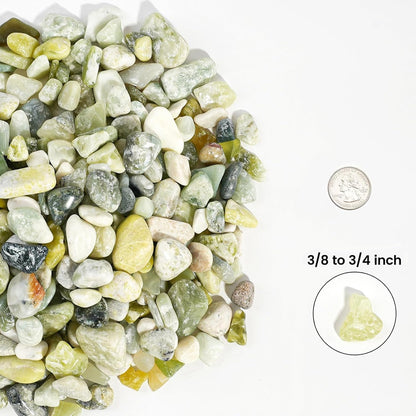 12 LBS River Rocks, StoneCreek, Decorative Garden Stones for Plant Landscaping, Polished Gravel Filler Pebbles for Home Decoration, Vases, Succulents, Flower Beds and Fish Tanks (Jade, Medium)