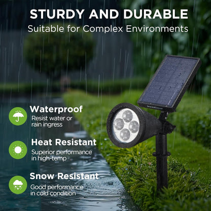 InnoGear Solar Lights Outdoor Waterproof Solar Garden Light for Outside Yard Landscape Lighting Pathway Spot Lights Spotlight Wall Light Auto On/Off, Pack of 6 (White)