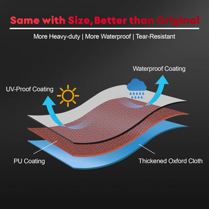Fire Pit Cover Square 36 Inch - Outdoor Firepit Cover Heavy Duty & Waterproof, 600D Patio Fire Table Covers Gas Fire Pit Accessories Fit 34" Yaheetech Firepit Brown - 36 x 36 x 20 Inch