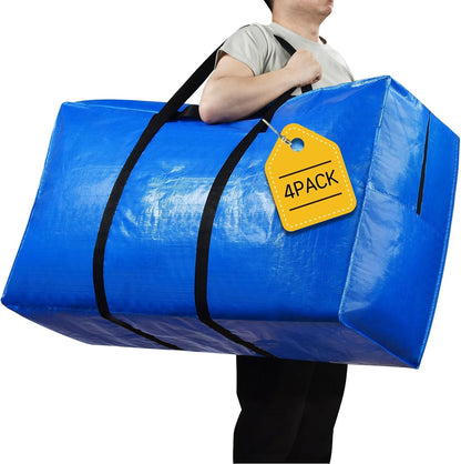 57 Gallon Extra Large Storage Bags, XXL Jumbo Large Moving Bags Heavy Duty, Storage Totes Moving Boxes Supplies for College, Foldable Duffle Bag for Travel, Christmas Tree Bag, 42x23x13.5inch