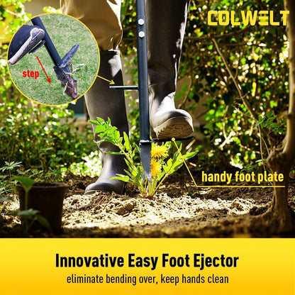 Colwelt Weed Remover Tool 39’’, Weed Puller Root Remover with Thick Steel Claw, Long Handled Weeding Tool with Easy Foot Ejector, Stand Up Garden Weeder Tool for Lawn Grass Dandelion Removal