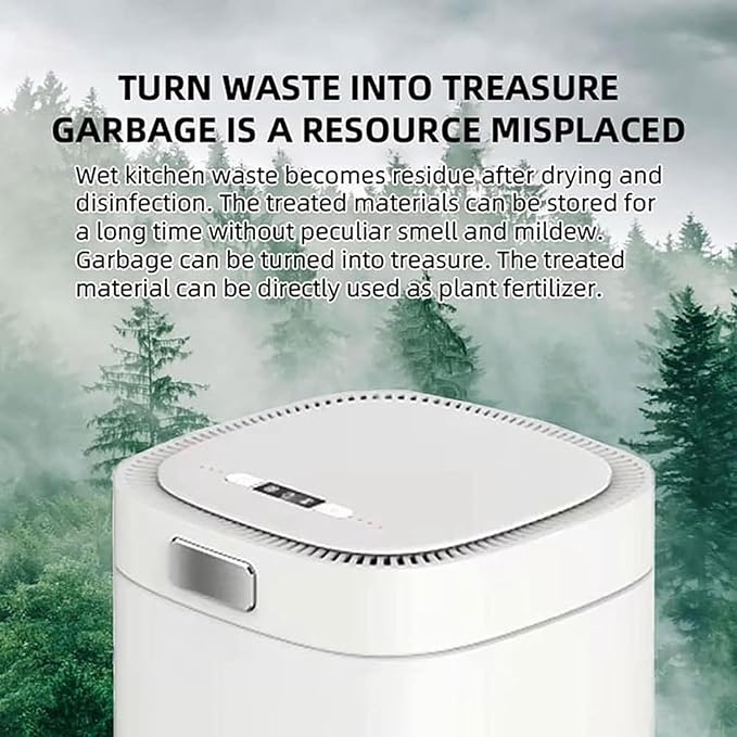 Kitchen Organics Waste Compost Bin Garbage Recycling Food Waste Disposer 2.5L Electric Composter for Kitchen,Helps Turn Food Waste Into Pre-Compost,
