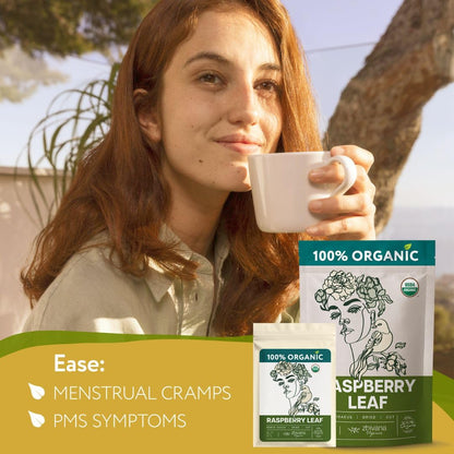 Organic Red Raspberry Leaf Tea – Loose Leaf Herbal Tea – 2 oz (Rubus idaeus)