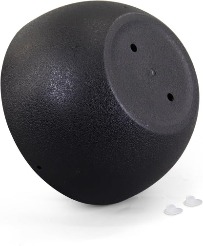 8 inch Small Hanging Planters Plant Pots for Indoor Outdoor Plants, 2 Pack Hanging Flower Pots with Drainage Holes and Chain for Garden Porch, Plastic Hanging Baskets for House Plants, Black