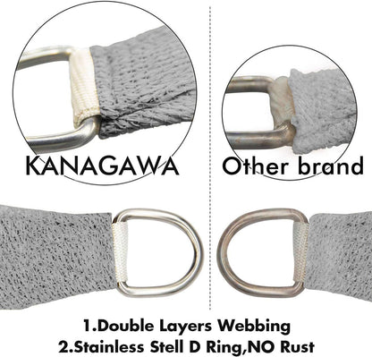 KANAGAWA Sun Shade Sail 10'x13' Gray Rectangle UV Block Canopy Awning Shelter Fabric Cloth Screen for Outdoor Patio Garden Backyard Activities