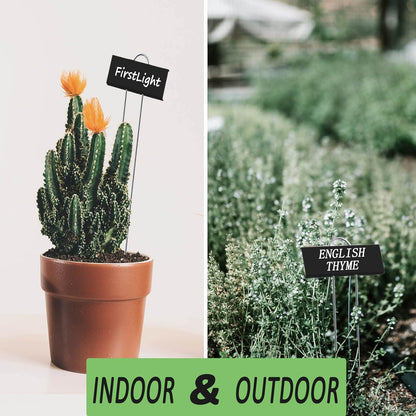 30pcs Plant Labels for Outdoor Garden Waterproof Plant Markers for Outdoor Plants, 11inch Metal Plant Tags and Labels Garden Markers for Seedlings Herbs Vegetable Greenhouse Gifts (Black)