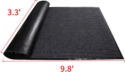 TANYOYO 3' X 10' Commercial Grade Door Floor Mat Brush Step Entrance Mat Vinyl Backed Utility Doormat Heavy Duty Floor Rugs Commercial Outdoor Carpet Indoor Entrance Mat