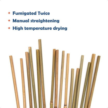 Bamboo Stakes 6FT Garden Stakes Plant Stakes for Outdoor Climbing Plants Poles Support Mini Tree Vines Pole Beans Cucumber 20 Pack
