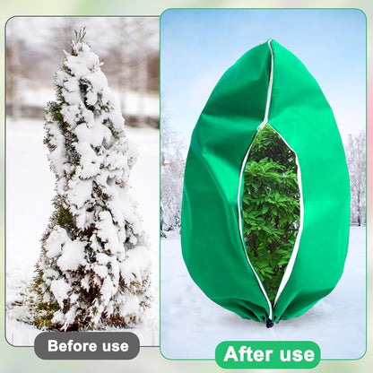 DQS 2 Pack Plant Covers Freeze Protection, 31.4" x47.2" Winter Frost Protection Blankets Frost Cloth,Suitable for Outdoor Winter Frost, Cold Weather, shrubs, Trees, Jackets, and coverings