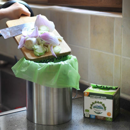 Compostable Trash Bags for Kitchen Compost Bin 1.2 Gallon,150 Count,Compost Bags Small for Food Scrap Waste Bags for Countertop Bin Certified by BPI,ASTM D6400 and OK Compost