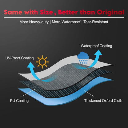 Fire Pit Cover Square 32 Inch - Outdoor Firepit Cover Heavy Duty & Waterproof, 600D Patio Fire Table Cover Gas Fire Pit Accessories Fit 32" Yaheetech Firepit - 32 x 32 x 16 Inch