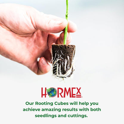 Hormex Rooting Powder #1, Rooting Cubes & Shears Combo - Rooting Hormone for Delicate Softwood Cuttings | Root Starter Cubes for Home & Garden Plants | Precision Straight-Blade Shears (50 Grow Plugs)
