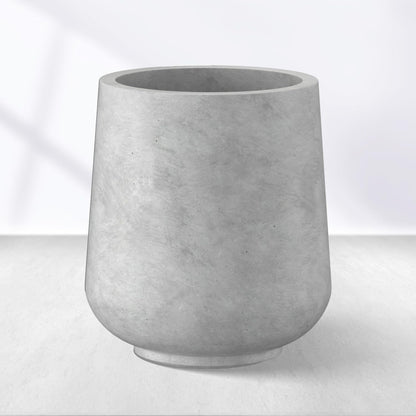 Kante 15.3" Dia Round Concrete Planter,Large Planter Pots Containers with Drainage Holes for Patio, Balcony, Backyard, Living Room