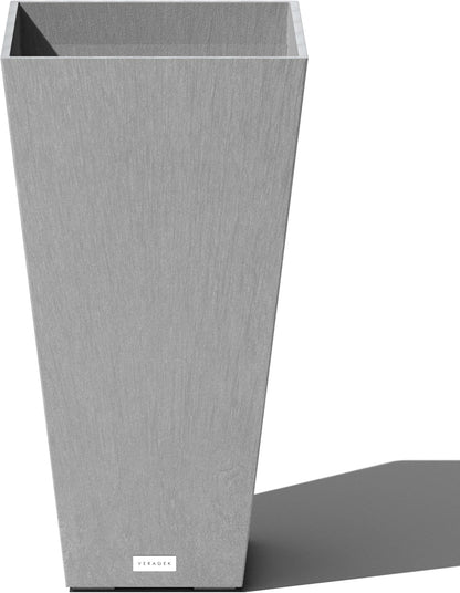 Veradek V-Resin Indoor/Outdoor Taper Planter (26 inch, Grey)
