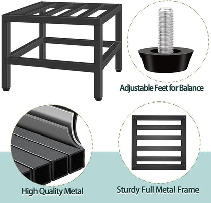 Plant Stand Indoor Outdoor, 2 Pcs Heavy Duty Plant Stands Metal Pedestal Stand for Indoor Outdoor, Wrought Iron Flower Stand Display Planter Shelf for Garden Deck Living Room
