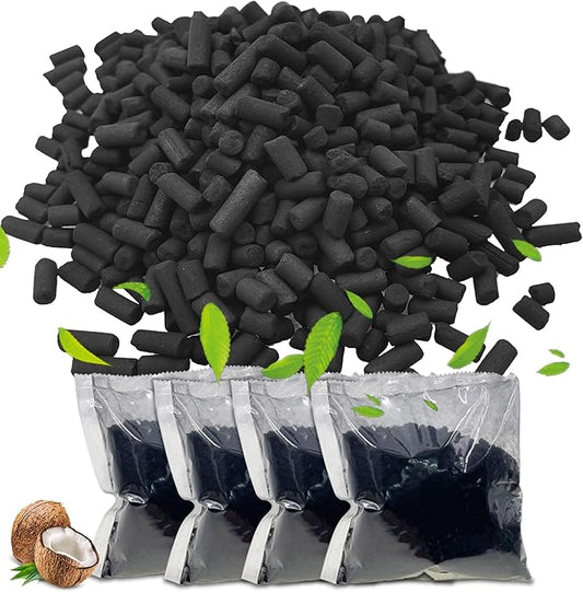 4 Pack Odor Absorbing Filter Refills for Lomi Smart Waste Kitchen Composter Top and Back Filters, Replacement Activated Charcoal Filters Compatible with Electric Countertop Compost Bin