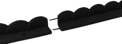 Playsafer L Shaped Flexible Rubber Scalloped Edger for Lawns Landscaping and Playground | Easy No Dig Installation| 4' Long (4, Black)