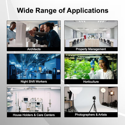 Pro Handheld EML Light Meter Sensor Lumens Lux Color Temperature CCT Contrast Uniformity Measurement for Architecture Interior Lighting Design Well Healthy Building Standard V2 Compliance