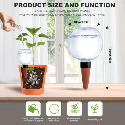 4 Pack Plant Watering Globes 17oz Self Watering Planter Insert Indoor/Outdoor Plant Watering Devices for Automatic Drip Irrigation