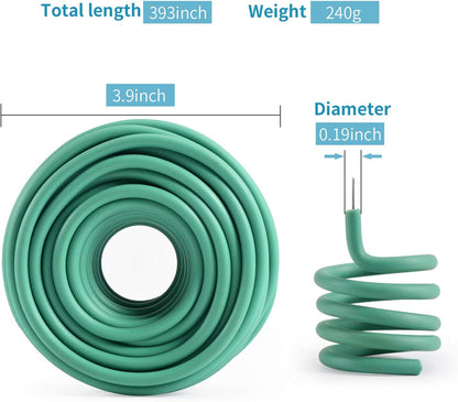 YDSL Soft Plant Tie, Garden Wire Tie for Plants Heavy Duty Reusable Plant Twist Ties for Gardening Home Office (Green, 32.8 feet)