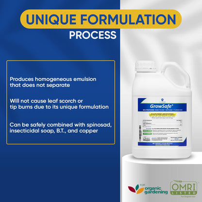 GrowSafe Bio-Pesticide, Organic and Natural Miticide, Fungicide and Insecticide (1.45 Gal)