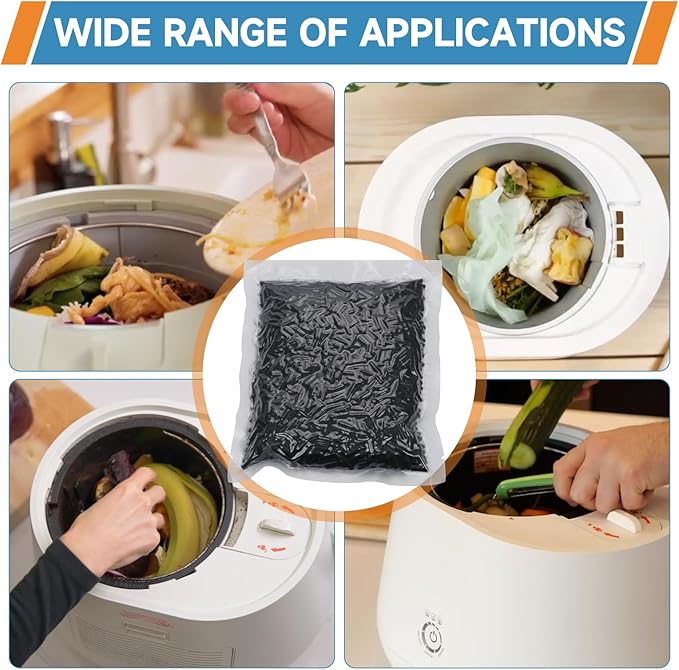 4 Pack Charcoal Refills for Lomi Smart Waste Kitchen Composter, 2.0 Pounds (Activated Charcoal Filters Keep Your Kitchen Smelling Fresh and Odour-Free)