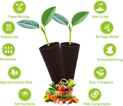Hydroponic Grow Sponges Replacement Root Growth Seed Starter Pods for Indoor Garden Systems, Fit for Aerogarden and More, 50 Pack