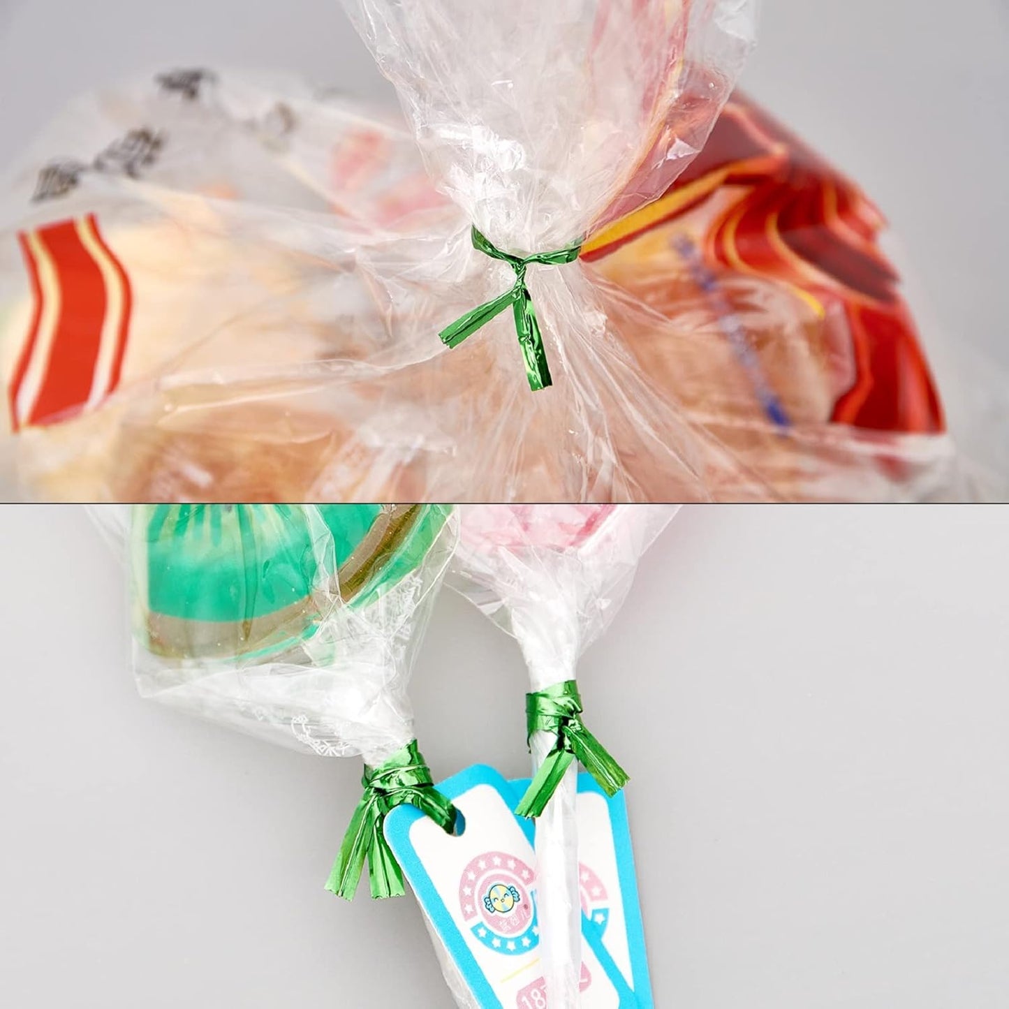 800 Pcs 4" Metallic Twist Ties(Green) for Bakery Ties, Candy Bags, Coffee Bags, Goodie Bags Ties