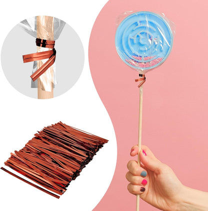 800 Pcs Metal Twist Ties 4 Inches Twist Straps for Bread Bags Candy Bags Snack Bags Halloween Party Cake Favor (Silver)